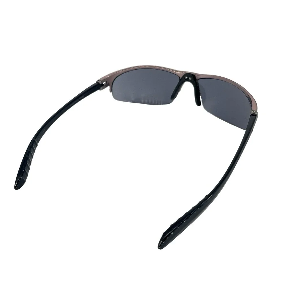 Dockers Men's Wraparound Sport Sunglasses Gray Lens Gunmetal Semi-Rimless